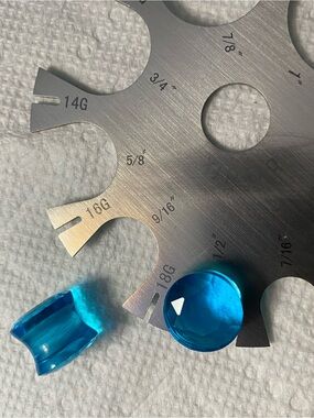 Blue Acrylic Plugs - Pair